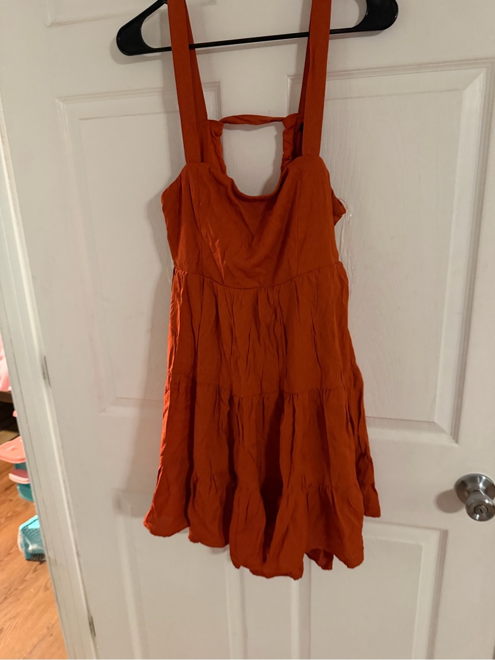 Rust Orange Tiered Sundress